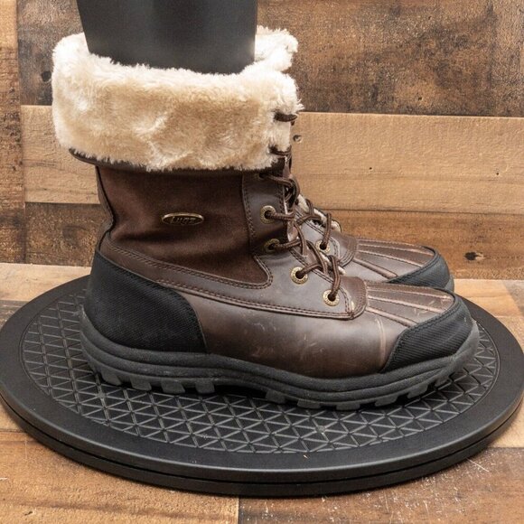 VINTAGE LUGZ TAMBORA WOMENS BOOTS RAIN SNOW BROWN LEATHER LACE UP LINED SIZE 9.5 - Picture 9 of 9
